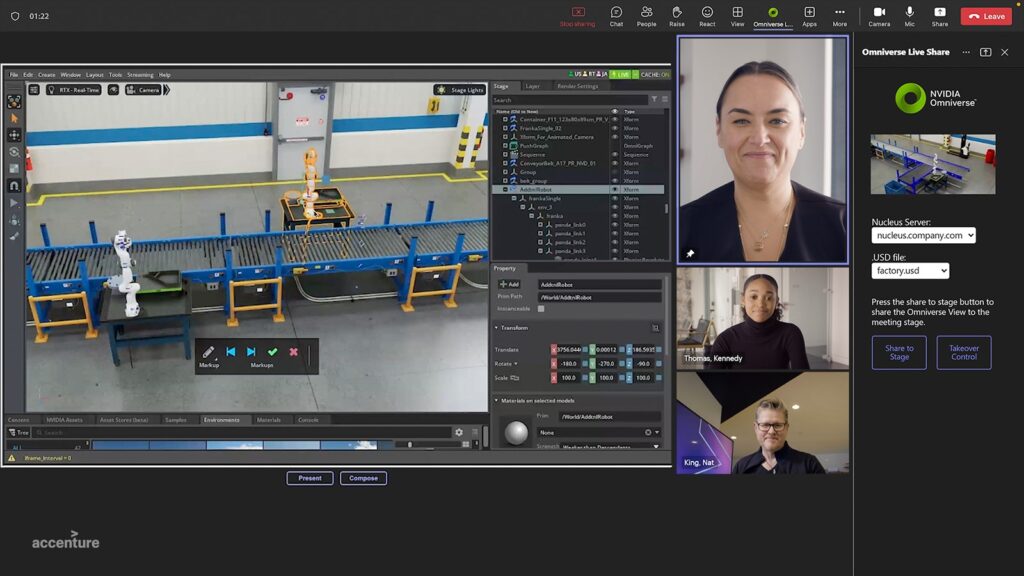 Omniverse integrated within Teams