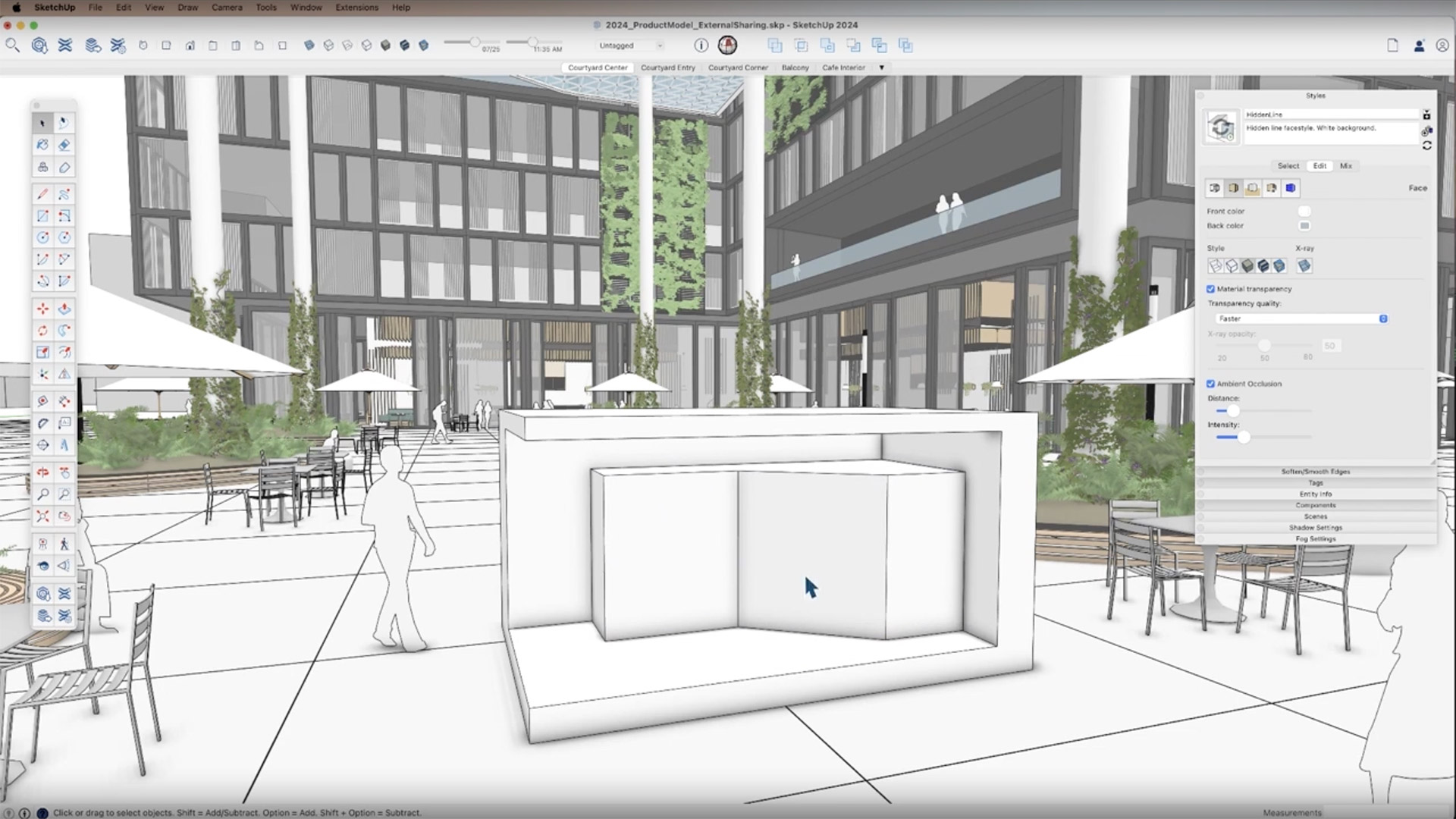 SketchUp 2024 Ambient Occlusion